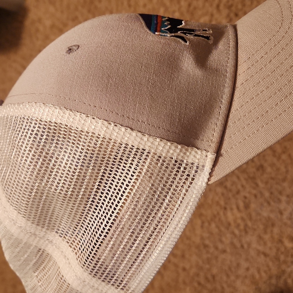 Patagonia White And Gray Mesh Cap With Colorful Buffalo - Picture 3 of 10